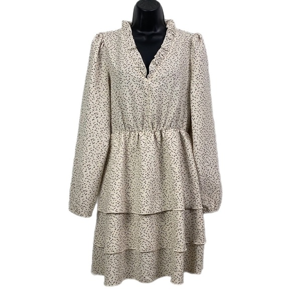 NEW | AWARE BY VERO MODA Kanya V-Neck Long Sleeve Minidress Size X-Small - Picture 2 of 12